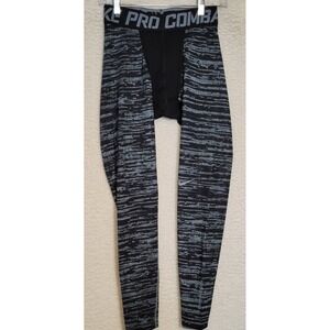 Nike Pro Long Johns Size Medium Black Gray Mens Long Underwear 1214